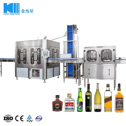 8000BPH de alcoolas automáticas Drink Wine Filling Line