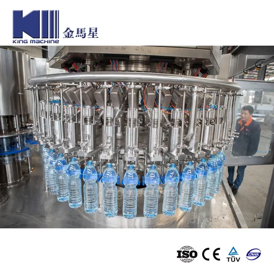 King Machine Automática 3 em 1 Pet Bottle Bottle Beverage Bebendo Ursor mineral Soda Equando capa de engarrafamento de engarrafamento